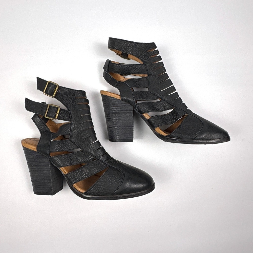 NWOT‎ Free People Hayes Boot Womens Sz EU40 US 9.5/10 Black Leather Strappy
